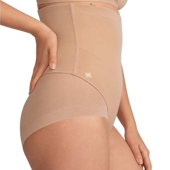 Honeylove SuperPower High Waisted Brief Sz L Rose Tan Shapewear Strong Support - Picture 7 of 7